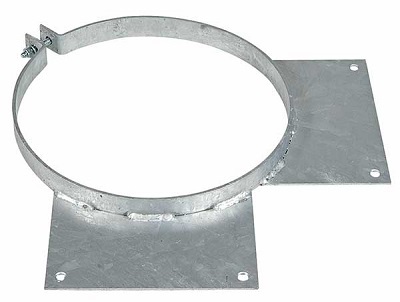 Schachtauflager Edelstahl, DIN 1.4301 fr Schachtrohr D 300 mm, Eckmontage
