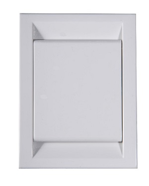 Saugdose aus Kunststoff,  ca 122x92 mm, DECO, weiss
