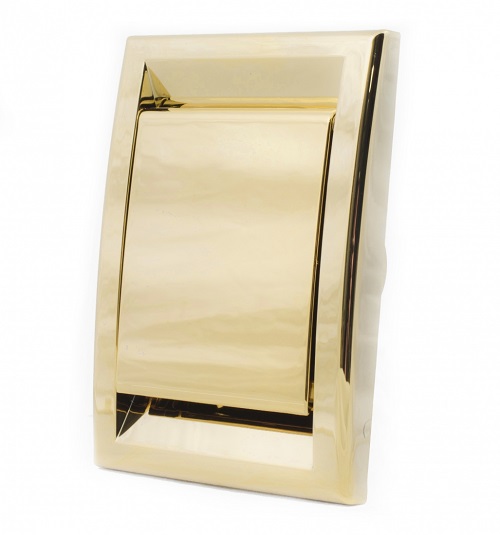 Saugdose aus Kunststoff,  ca 122x92 mm, DECO, Gold-Antik