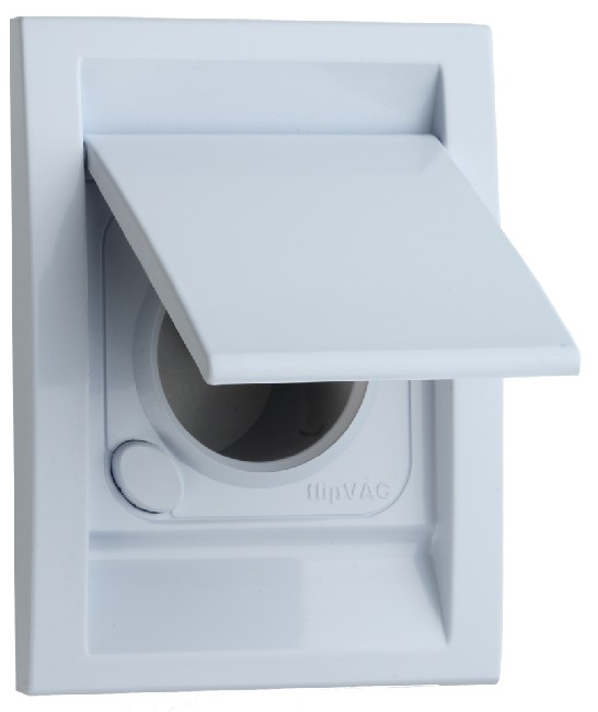 Saugdose aus Kunststoff,  ca 122x92 mm, FLIP-VAC, polarblau