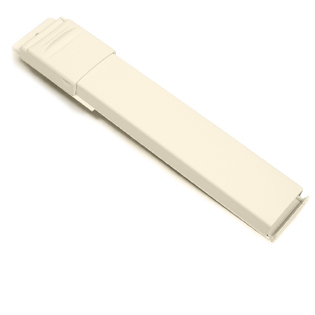 Sockeleinkehrdse und Saugdose, 47cm lang beige