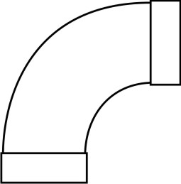 Bogen 90, innen/innen, gro