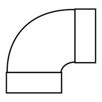 Bogen 90, innen/innen, medium